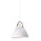 Maxim Lighting Nordic 1-Light 14.25" Wide Tan Leather / White Pendant Light 11356TNWT - alternate 1